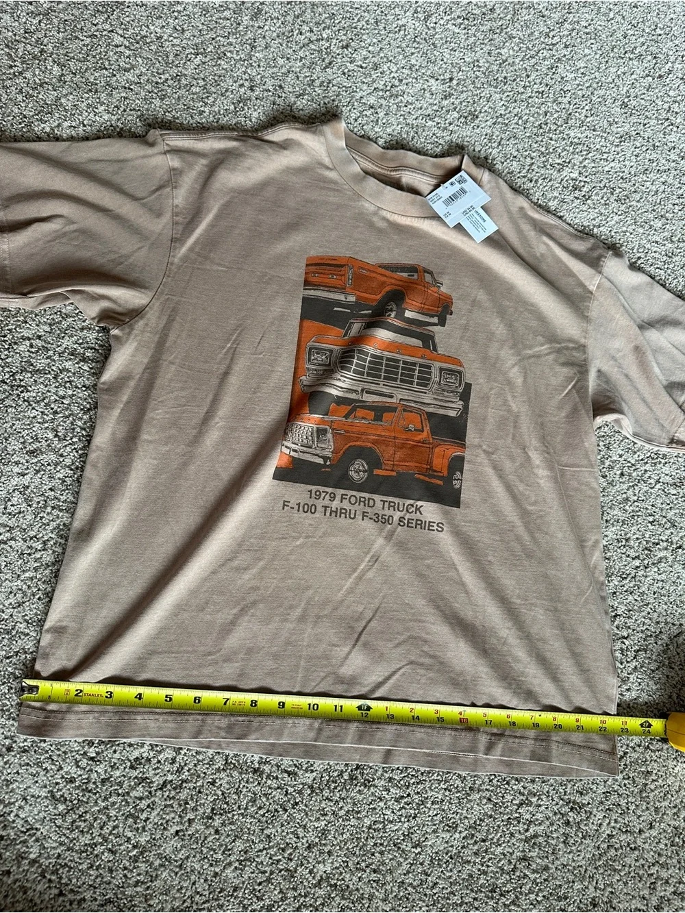 American Eagle Outfitters Boys Beige Graphic Bronco Boxy Tee NWT